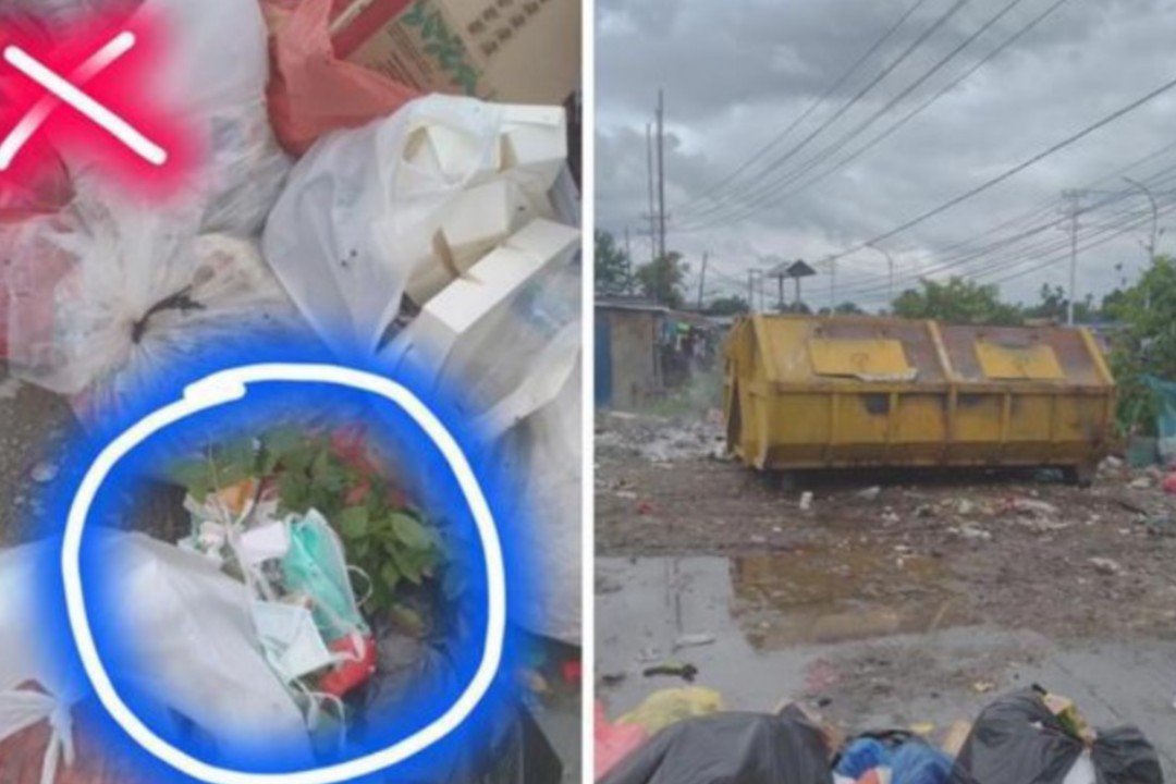 SAMPAH | Temuan sampah medis oleh petugas kebersihan DLH di salah satu TPS. (Foto: Ist/SP)