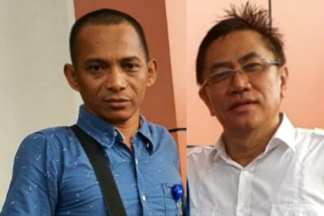General manager MSO & LCO Development K-Vision Faisal Alamri (baju biru) dan Direktur K-Vision Yohanes Yudistira (baju putih)