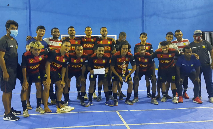 Atlet Futsal PON Papua. (Foto: Vidi)