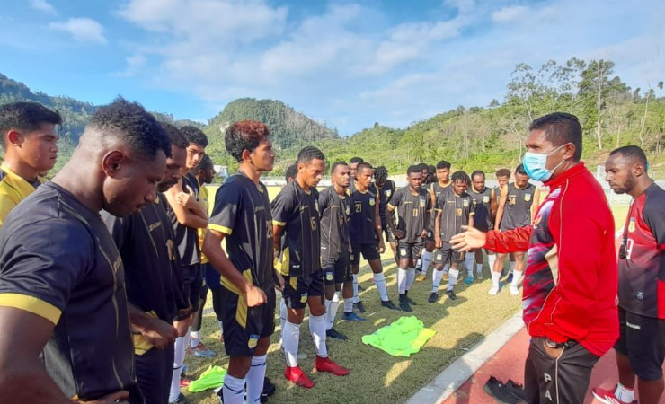 Tim Sepakbola PON Papua (Foto: Vidi)