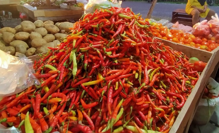 CABAI | Cabai rawit di Pasar Sentral Timika. (Foto: Anya Fatma/Seputarpapua)