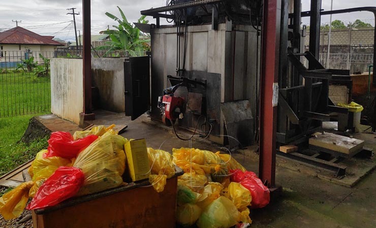 LIMBAH | Limbah medis di RSUD Mimika sebelum dimusnahkan insinerator. (Foto: Ist/seputarpapua)