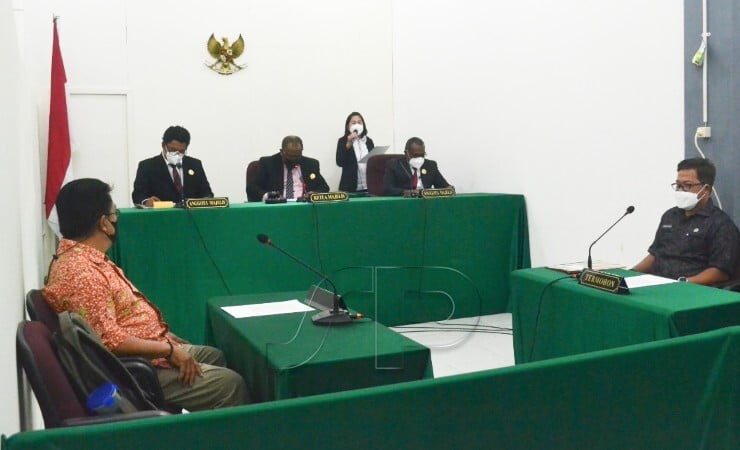Suasana sidang sengketa informasi di Komisi Informasi Provinsi Papua (Foto: Dok KIP)