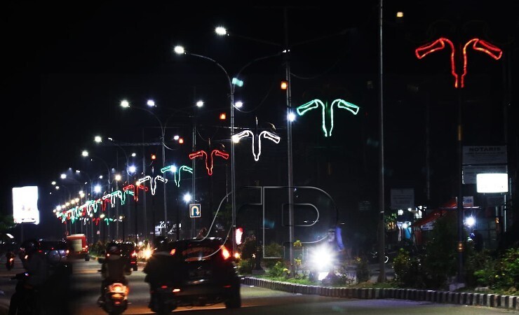 Suasana Kota Timika dimalam hari