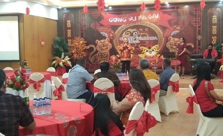 SUASANA | Perayaan tahun baru China di salah satu hotel di Mimika. (Foto: Kristin Rejang/Seputarpapua)