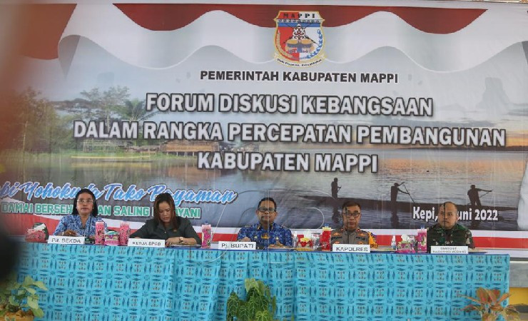 Diskusi kebangsaan dalam rangka percepatan pembangunan di Kabupaten Mappi. (Foto: Ist/Seputarpapua)
