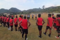 Skuad Persipura melakukan latihan jelang kompetisi Liga 2 Indonesia. (Foto: Vidi/Seputarpapua)