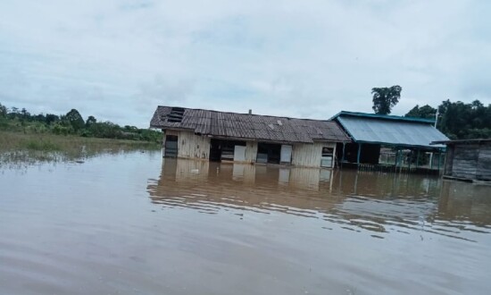 Kondisi banjir di Kampung Bangun Muliyah Stengkol, Rabu (20/7/2022). (Foto: Ist)
