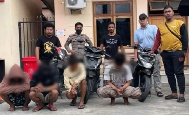Para pelaku kasus pencurian kendaraan bermotor dibekuk Tim dari Unit Reskrim Polsek Abepura, Kota Jayapura, Papua. (Foto: Ist)