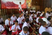 Anak-anak Asmat Amagais peringati Hari Anak Nasional 2022.
