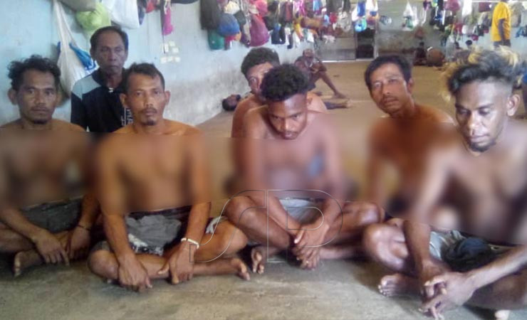 Nelayan Indonesia yang ditahan di PNG. (Foto: Ist)