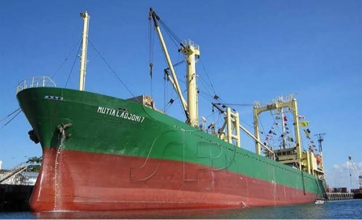 KM Mutia Ladjoni 7 yang sebelumnya dilaporkan hilang kontak dalam pelayaran dari Merauke menuju Bontang pada 9 November 2022. (Foto: Ist)
