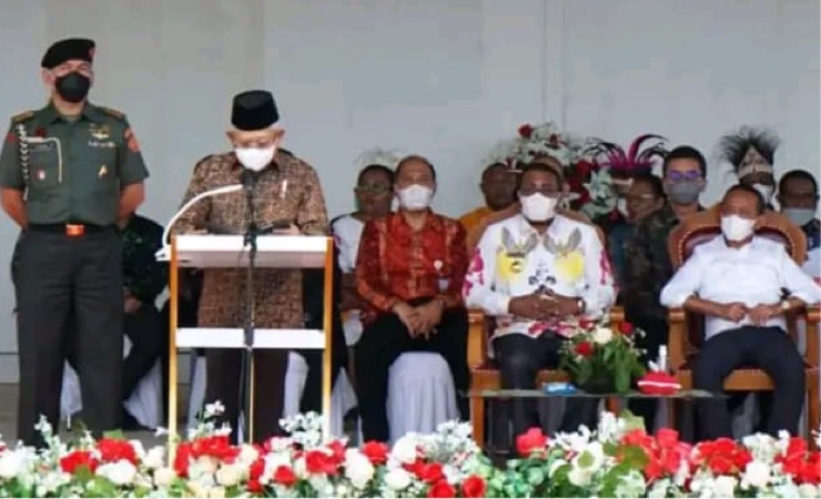 Wakil Presiden RI Prof. Dr. (HC) Ma'ruf Amin hadir pada Perayaan Natal Bersama Pemerintah Kabupaten Biak (Foto: Ist)