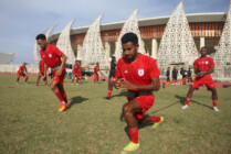 Pemain Persipura Jayapura melakukan latihan. (Foto: Official Persipura)