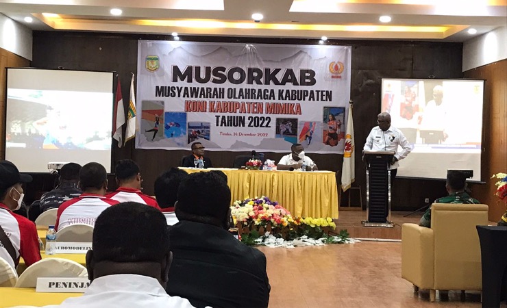 Suasana Musorkab Koni Kabupaten Mimika, Rabu (14/12/2022). (Foto: Ist)
