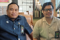 Wakil Ketua Pengadilan Agama Kabupaten Mimika, H.Mansyur KS,S.Ag (Kiri) dan Juru Bicara Pengadilan Negeri Mimika, Muh. Khusnul F. Zainal, SH.MH (Kanan)