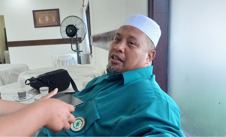 Ketua MUI Kabupaten Mimika Ustadz Muh. Amin AR S.Ag saat ditemui wartawan di Hotel Serayu, Rabu (8/2/2023) (Foto: Fachruddin Aji/Seputarpapua)