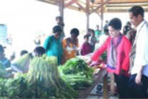 Presiden Jokowi didampingi Ibu Iriana saat mengunjungi Pasar Lokal Keyabi Kabupaten Nduga, Papua (31/12) (Foto:rusman/Setpres)