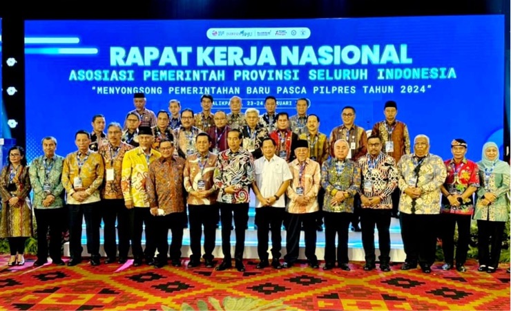 Plh Gubernur Papua, Muhammad Ridwan Rumasukun mengikuti Raker APPSI di Balik Papan, Kalimantan Timur, Kamis (23/2/2023). (Foto: Kominfo Provinsi Papua)