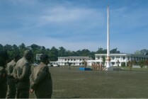 Suasana apel gabungan di Lapangan Kantor Pusat Pemerintahan Kabupaten Mimika, Senin (13/2/2023). (Foto: Kristin Rejang/Seputarpapua)