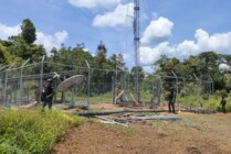 Tower Bakti 4G yang ada di Kampung Kawe, Pegunungan Bintang (Foto: Dok Penrem 172/PWY)