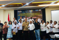 Foto bersama pada forum kemitraan multi stakeholder TPB SDGs di Horison Ultima, Kamis (8/3/2023). (Foto: Anya Fatma/Seputarpapua)