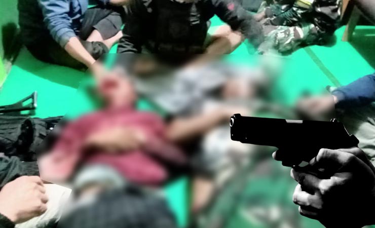 Jenazah anggota TNI dan Polri yang ditembak OTK di Puncak Jaya, Sabtu (25/3/2023). (Foto: Ist)