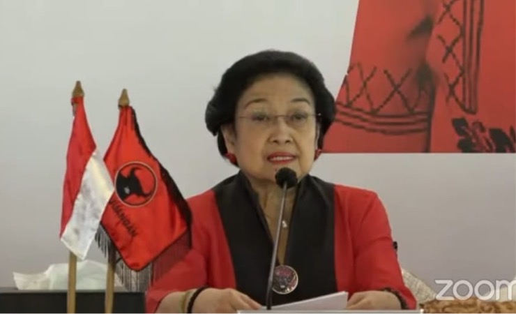 Ketua Umum PDIP Megawati Soekarnoputri. (Foto: Capture live YouTube PDIP)