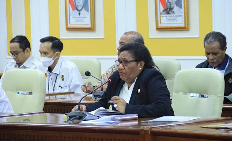 Pj Gubernur Papua Tengah saat menghadiri Rakor bersama Kemendagri. (Foto: Ist)