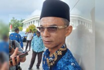 Kepala BPBJ Setda Mimika Bambang Wijaksono saat ditemui di Kantor Pusat Pemerintahan Kabupaten Mimika, Selasa (2/5/2023). (Foto: Fachruddin Aji/seputarpapua)