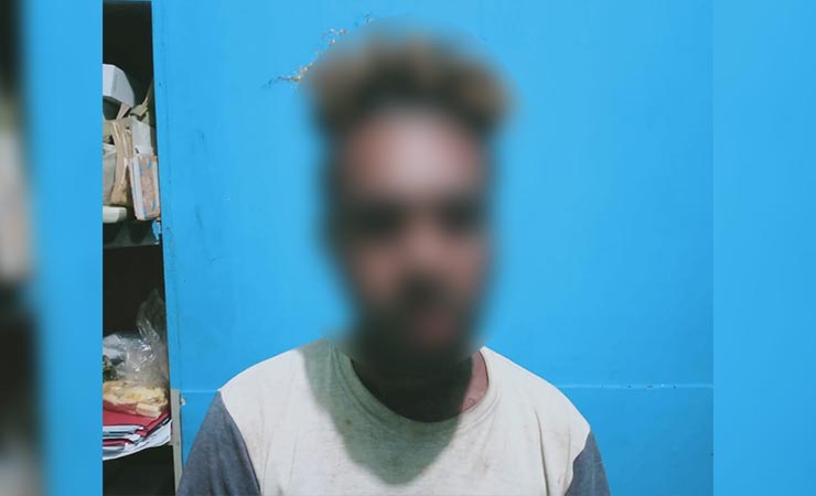 Pria berinisial CS (37), pelaku penganiayaan seorang tukang parkir di Kota Jayapura, Papua. (Foto: Dok Humas Polresta Jayapura Kota)