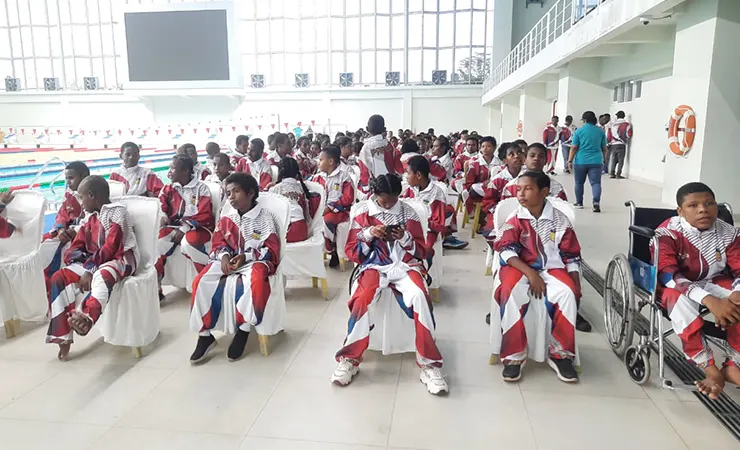 Atlet NPCI Papua saat ikut iven pelajar daerah. (Foto: Vidi/Seputarpapua)