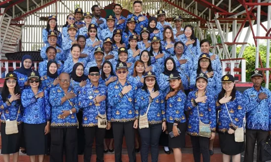 CPNS di Kabupaten Mappi yang menerima SK pengangkatan menjad8 PNs. (Foto: Humas Mappi)