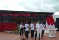 Presiden RI Joko Widodo meresmikan terminal bandara Ewer di Kabupaten Asmat, Provinsi Papua Selatan, Kamis (6/7/2023). (Foto: Elgo Wogel/Seputarpapua)