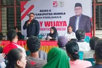 Kegiatan Reses II yang digelar Reddy Wijaya selaku anggota DPRD Mimika dari Partai Solidaritas Indonesia (PSI) Mimika. (Foto: Mujiono/Seputarpapua)