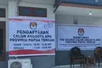 Sekretariat Timsel Calon Anggota KPU Provinsi Papua Tengah. (Foto: Christian Degei/Seputarpapua)