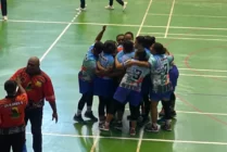 Tim voli putri Korpri Papua saat memenangkan pertandingan di Fornas XVI Korpri 2023. (Foto: Ist)