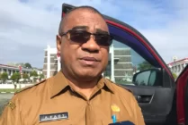 Kepala BKSDM Mimika Ananias Faot saat ditemui wartawan di Kantor Pusat Pemerintahan Kabupaten Mimika, Senin (21/8/2023). (Foto: Fachruddin Aji/Seputarpapua)