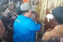 Wakil Direktur Perencanaan Program dan Monitoring YPMAK Nur Ihfa Karupukaro saat meresmikan Koperasi Jita Mandiri Jaya, di Kampung Sempan Timur, Distrik Jita, Mimika, Papua Tengah, Rabu (16/8/2023). (Foto: Fachruddin Aji/Seputarpapua)
