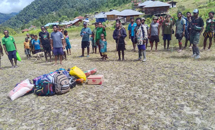 Potret terbaru masyarakat Distrik Alama. (Foto: Ist/Sekretaris Distrik Alama Arianus Katagam)