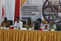 FGD dan sosialisasi hasil perencanaan teknis RBRA Kabupaten Asmat. (Foto: Elgo Wohel/Seputarpapua)