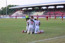 Selebrasi gol imbang Persipura Jayapura. (Foto::Official Persipura)