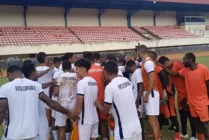 Tim Persipura Jayapura saat menggelar latihan. (Foto: Vidi)