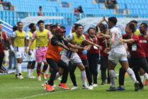 Caption: Para pemain PSBS merayakan gol ke gawang Persiba, Balikpapan, Kalimantan Timur, Kamis (23/11/2023) (Foto: MO PSBS)
