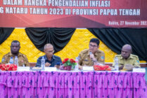 Pemerintah Provinsi Papua Tengah menggelar Rapat Koordinasi Tim Pengendalian Inflasi Daerah di Aula RRI Nabire, Senin 27/11/2023 (Foto: Humas Pemprov Papua Tengah)