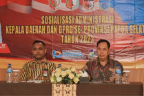 Asisten 1 Setda Papua Selatan Membuka Pelaksanaan Sosialisasi Administrasi Kepala Daerah dan DPRD. (Foto: Ist)