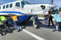Pesawat Tariku PK-RBP Tergelincir di Bandara Nabire