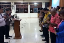 Teriring Doa untuk Pemilu Damai di Ibadah Lepas Sambut Tahun Baru di Jayapura