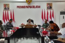 Konferensi Pers Pemprov PPS perihal kesiapan Pemilu 2024 di Gedung Negara Merauke. (Foto: Hendrik/seputarpapua)