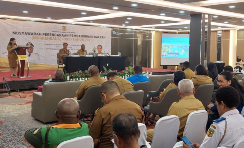 Suasana pelaksanaan Musrenbang RKPD 2025 di Hotel Horison Diana, Mimika, Selasa (26/3/2024). (Foto: Fachruddin Aji/Seputarpapua)